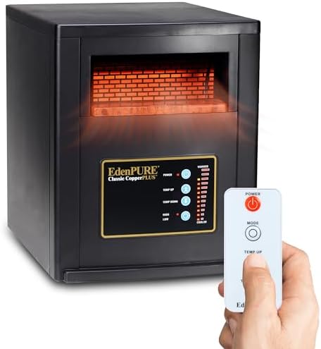 EdenPURE CopperPLUS Infrared Heaters for Indoor Use Portable 1000 Sq Ft