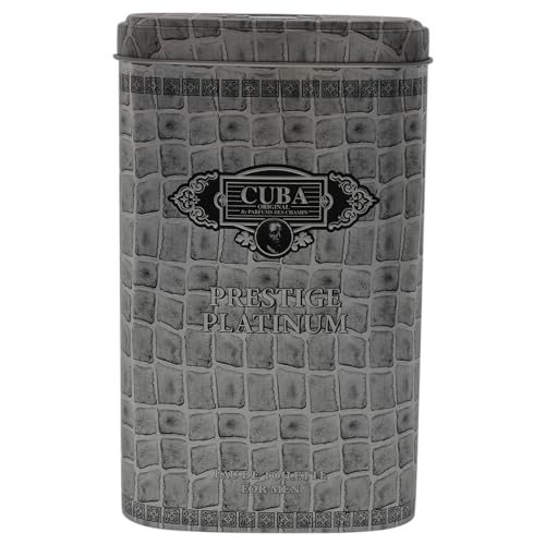 Cuba Original by Parfums Des Champs Prestige Platinum by Cuba, 3 oz Eau De Toilette Spray for Men (CUBPRPM0009002)