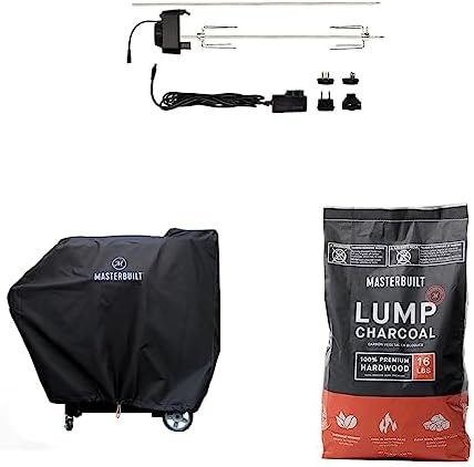 Masterbuilt® Gravity Series Rotisserie Accessory Attachment with Stainless Steel Spit Rods, Meat Claws and and Electric Power Source