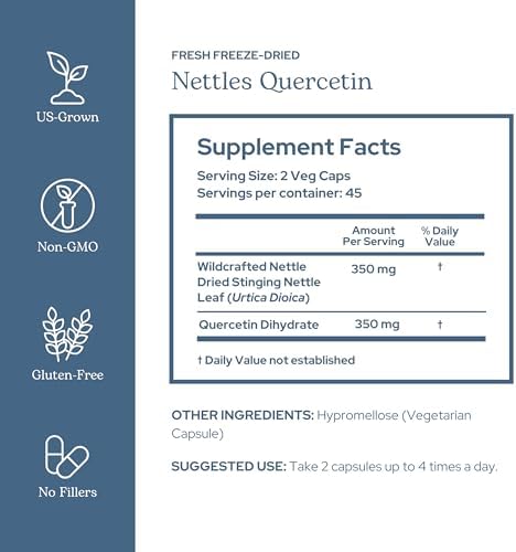 Eclectic Herb - Nettle Quercetin Capsules | Non-GMO, Vegan | 90 CT