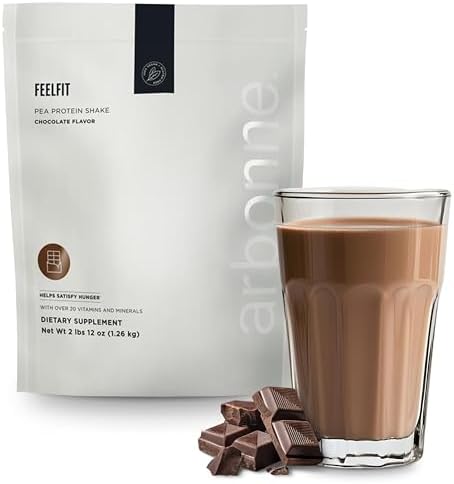 Arbonne Feelfit Pea Protein Shake - Daily Supplement Powder, Vegan Protein for Support of Overall Health, Energy and Well-Being, Vanilla