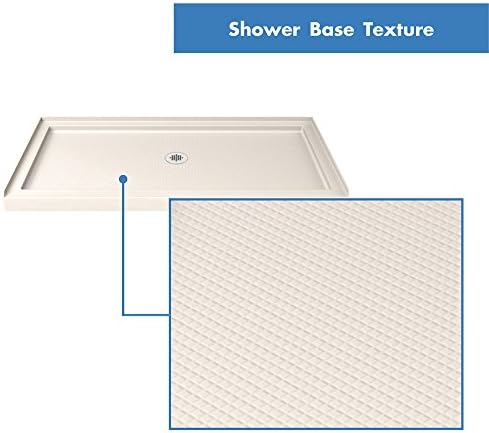 DreamLine SlimLine 32 in. D x 48 in. W x 2 3/4 in. H Center Drain Single Threshold Shower Base in Black, DLT-1132480-88