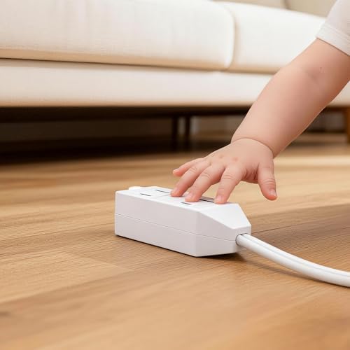 2 Pack 12 Feet 3 Outlets with Hand/Foot Switch Extension Power Cord.