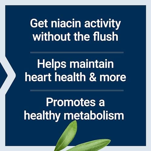 Life Extension No Flush Niacin, B3 for Heart Health, Cholesterol & Energy Support, Non-GMO, Gluten-Free, 100 Capsules