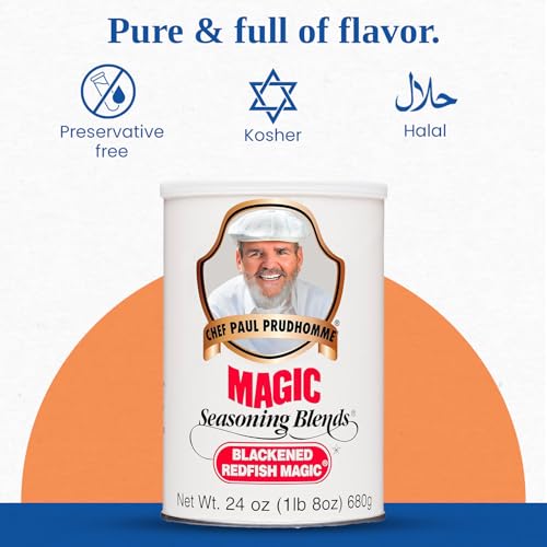 Chef Paul Magic Seasoning Blends Blackened Steak Magic | Bold Flavor for Steak & Beef | Gluten-Free Seasoning for Grilling, Roasting & BBQ | Spice Blend with Garlic & Chili | 20 oz (Pack of 1)