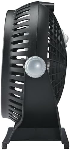 Lasko 505 Small Desk Fan with10-Inch Pivoting Head, Portable Electric Plug-In Table Fan Creates a Quiet Personal Cooling Breeze, Ideal for Travel, Bedroom, Dorm, and Office – Bronze