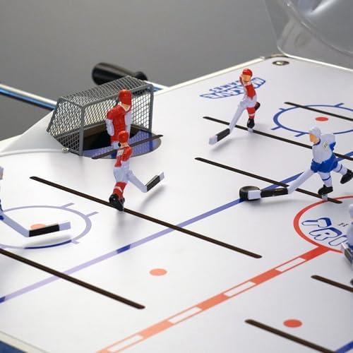Hat Trick Bubble Hockey Game for Your Home Game Room - with Durable 2-Part Molded Base, Easy-Grip Rod Handles