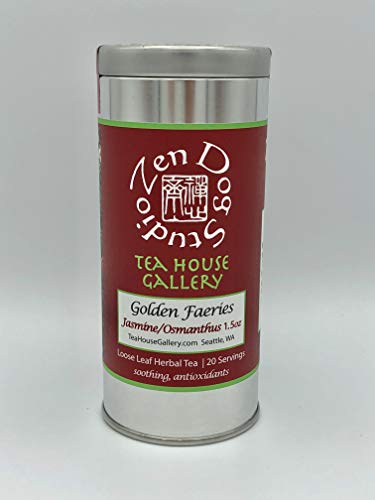 Zen Dog Teas GOLDEN FAERIES White Jasmine Flowers and Osmanthus Flowers Blend Organic