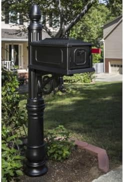Stratford Plastic Mailbox and Post Combo