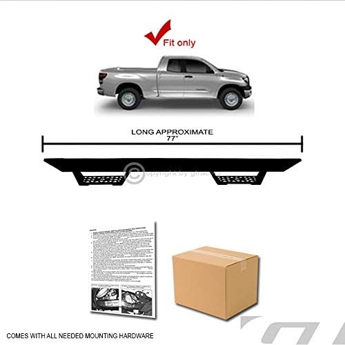 Modular Drop Step Nerf Bars Board Matte Black 2007-2018 For Toyota Tundra CrewMax Cab