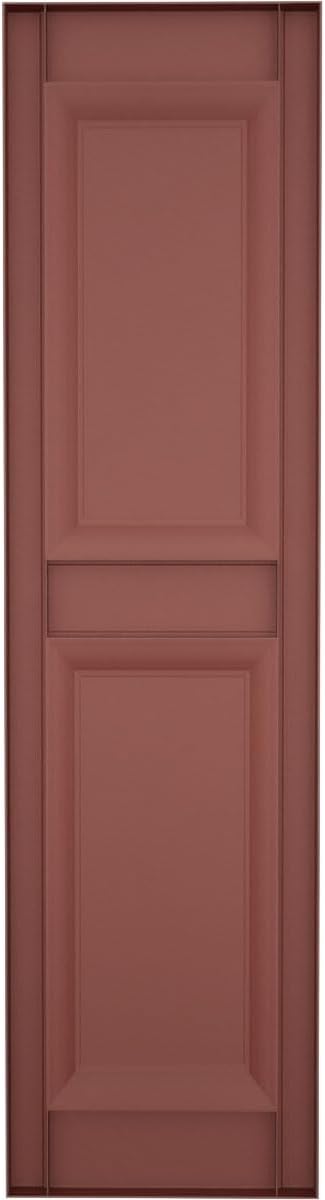 Mid America 00021247002 Standard Size Williamsburg Double Panel Vinyl Shutters, w/Installation Shutter-Lok's & Matching Screws (Per Pair), 002, 12"W x 47"H, Black