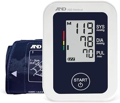 A&D Medical UA-651 Upper Arm Blood Pressure Monitor, Cuff 8.6-16.5” | Upper Arm Precise BP Machine – Wide Range Cuff (8.6”), 60 Readings, Large LCD Display, Adults, Includes 4 AA Batteries