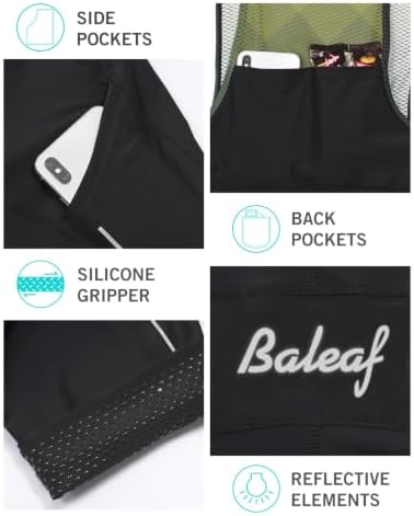 baleaf Mens 4D Padded Cycling Bib Shorts Bicycle Biking Bibs