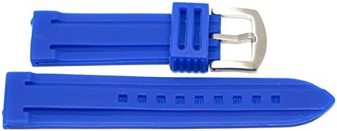 24MM Blue Mens Soft Silicon Rubber Sport Diver Watch Band Strap FITS Invicta