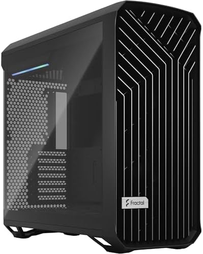 Fractal Design Torrent Black - Light Tint Tempered Glass Side Panel - Open Grille for Maximum air Intake - Two 180mm PWM and Three 140mm Fans