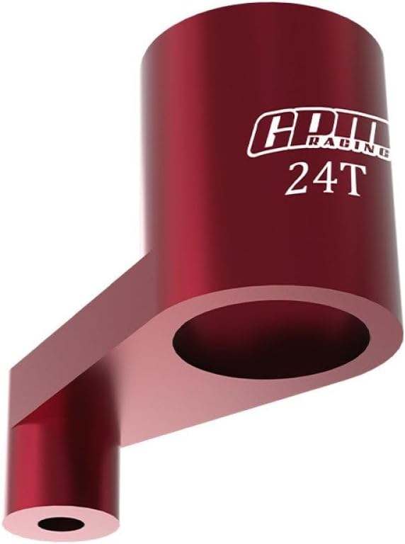 Aluminum 7075 Alloy 24T Servo Arm for LOSI 1:24 Micro-B 2WD Buggy RTR-LOS00007 / 1:28 Micro-T 2S 2WD RTR Stadium Truck-LOS-1392 Upgrades - Red