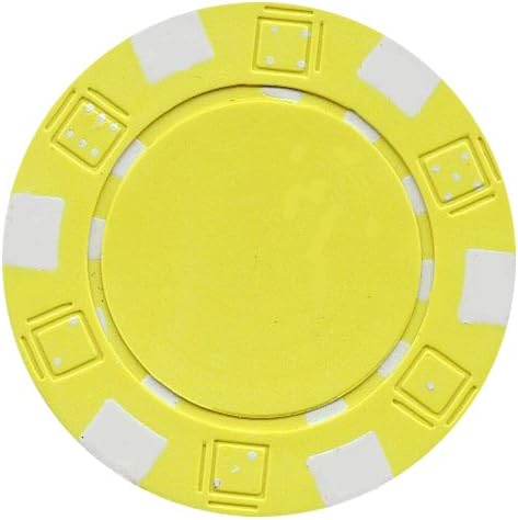 DA VINCI 50 Clay Composite Dice Striped 11.5 Gram Poker Chips, Choose from 11 Colors
