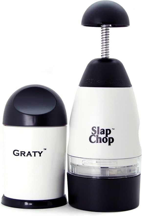 Original Slap Chop Slicer Chopper with Stainless Steel Blades & Butterfly Opening for Easy Cleaning - Vegetable Chopper Gadget, Mini Chopper for Salads - Kitchen Accessory