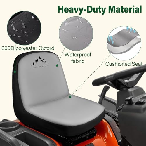 Himal Riding Lawn Mower Seat Cover, Durable 600D Polyester Oxford Durable Tractor Seat Cover,Large