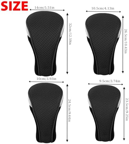 Andux 4pcs/Pack Golf 460cc Driver Fairway Wood Club Head Covers