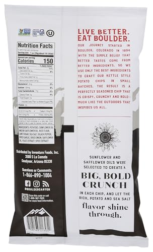 Boulder Canyon, Chips Potato Sea Salt Cracked Pepper, 5 Ounce