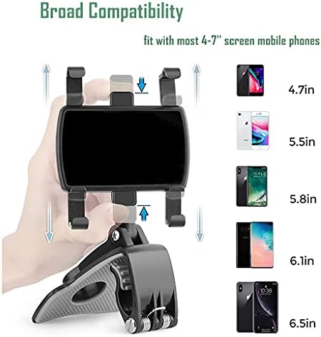Car Phone Holder Mount,360 Degrees Rotation Dashboard Phone Holder for iPhone,Samsung,Google,Nokia,and 4 to 7" Smartphones