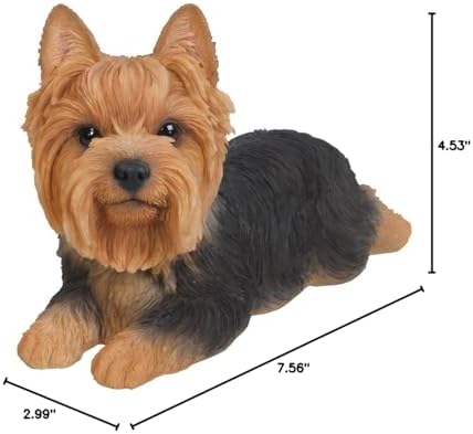 Hi-Line Gift Ltd Yorkshire Terrier Resin Dog Lying Down Statue
