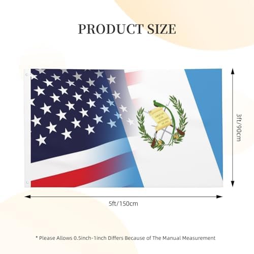 Nicaragua Nicaraguan And American Flag America USA 3x5 Ft Patriotic Banner Outdoor Indoor Decoration National Flags for Garden Car Yard Outside Decor