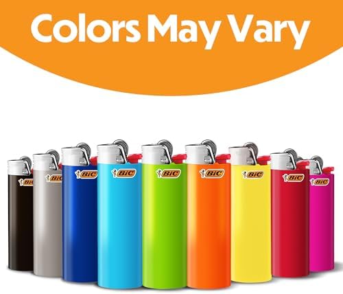 BIC Maxi Pocket Lighters, Long-Lasting, Safe, Assorted Colors
