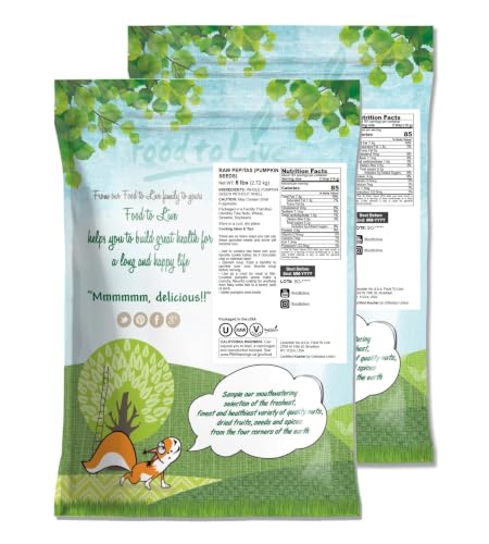 Food to Live - Raw Pepitas, 8 Ounces, Pumpkin Seed Kernels, Unsalted, No Shell, Vegan, Kosher, Keto, Bulk. Wholesome Snack. High in Protein, Essential Fatty Acids.