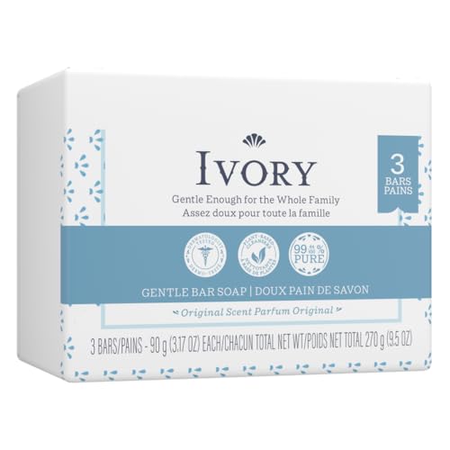 Ivory Soap Personal Bar 3.1 Ounce, Pack of 3