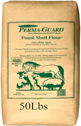 EasyGoProducts EGP-DE-50A Perma-Guard Diatomaceous Earth-DE Food Grade – 100% Organic – OMRI Or, 50 lb, Clear