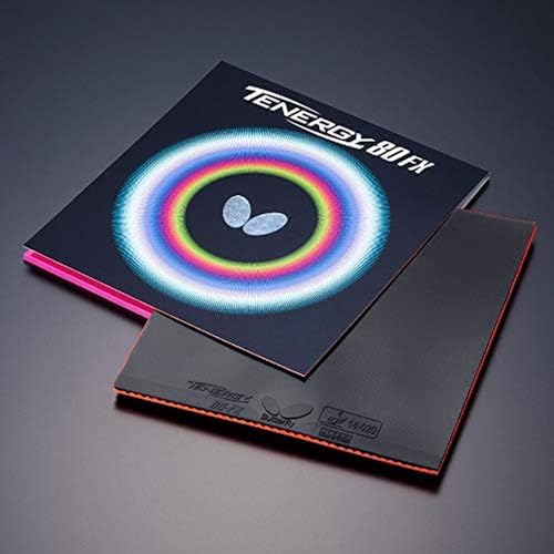 Butterfly Tenergy 80 FX Table Tennis Rubber Table Tennis Rubber - 1.7 mm, 1.9 mm, or 2.1 mm - Red or Black - 1 Inverted Table Tennis Rubber Sheet - Professional Table Tennis Rubber