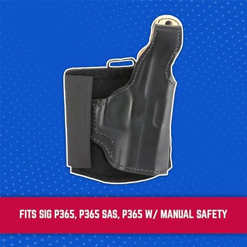 Desantis Die Hard Ankle Rig - Right Hand Draw, Black | Concealed Carry Ankle Gun Holster, Leg Band