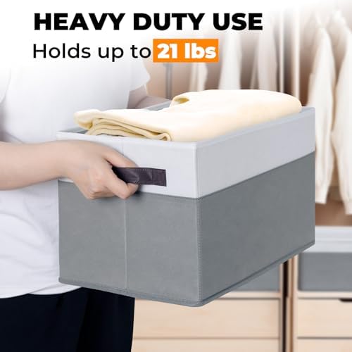 Large Closet Storage Baskets Bins with Lids 4 Pack, Storage Baskets for Organizing Shelves Nursery Bedroom