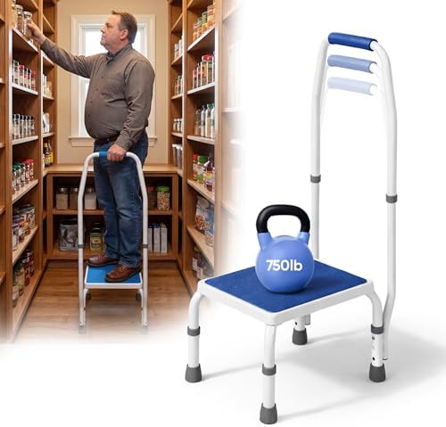 Step Stool with Handle for Elderly, Bed Step Stools for Seniors WithHandles