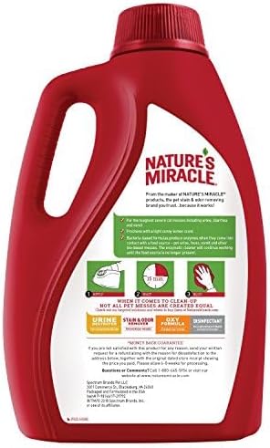 Nature’s Miracle Advanced Cat Stain & Odor Eliminator, Severe Mess, 32 oz | Enzymatic Cleaner Eliminates the Toughest Cat Messes, For Use on Multiple Surfaces, Safe For Pets and Home*, Fresh Scent