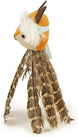 SmartyKat Flutter Balls Catnip Plush and Feather Cat Toys, Erratic Motion for Batting & Pouncing Fun for Cats & Kittens, Set of 2