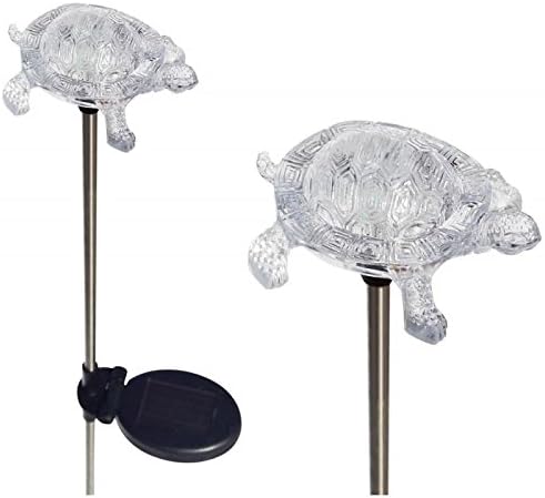 E2178 Turtle Solar Powered Garden Yard Stake Light, Medium, 2-Piece