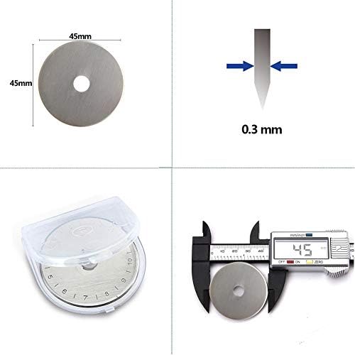 18mm Rotary Cutter Blades 10 Pack, Fits OLFA Rotary Circle Cutter Replacement for Quilting Scrapbooking Sewing Arts&Crafts, Sharp and Durable (18MM)