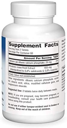 Planetary Herbals Rhodiola Rosea Extract Full Spectrum 327mg, Adaptogen for Physical & Mental Stamina