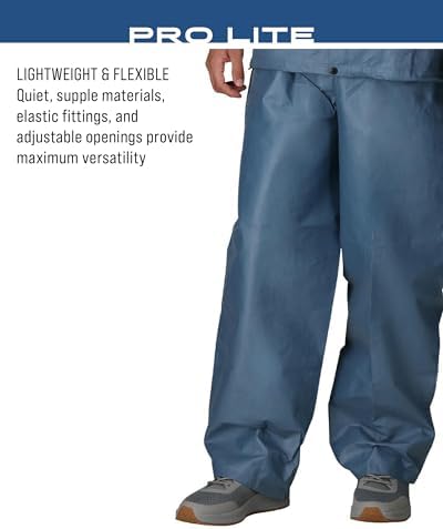 FROGG TOGGS Men's Pro Lite Rain Suit, Waterproof, Breathable, Dependable Wet Weather Protection, Carbon Black, XL/XXL