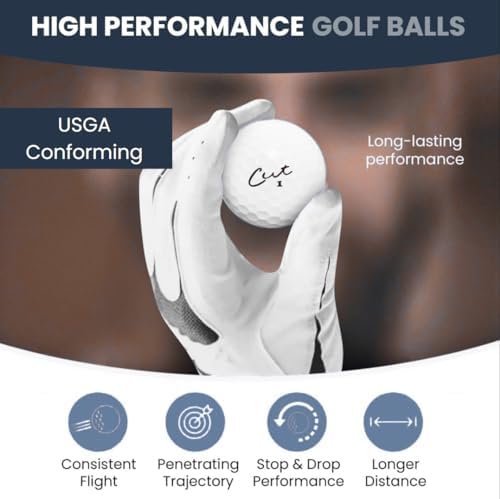 Cut Blue Golf Balls, 4 Piece Urethane (One Dozen)