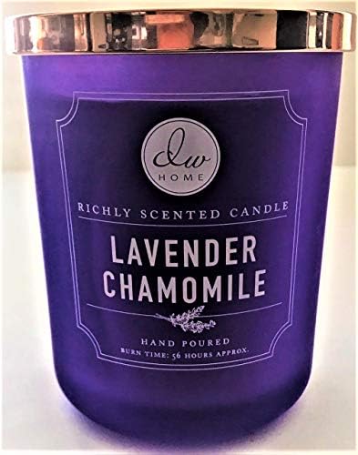 DW Home Richly Scented Candle Lavender Chamomile in Large Matte Purple Tumbler with Lid