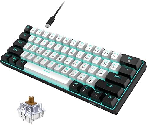 Snpurdiri 60% Mechanical Gaming Keyboard (Black-White