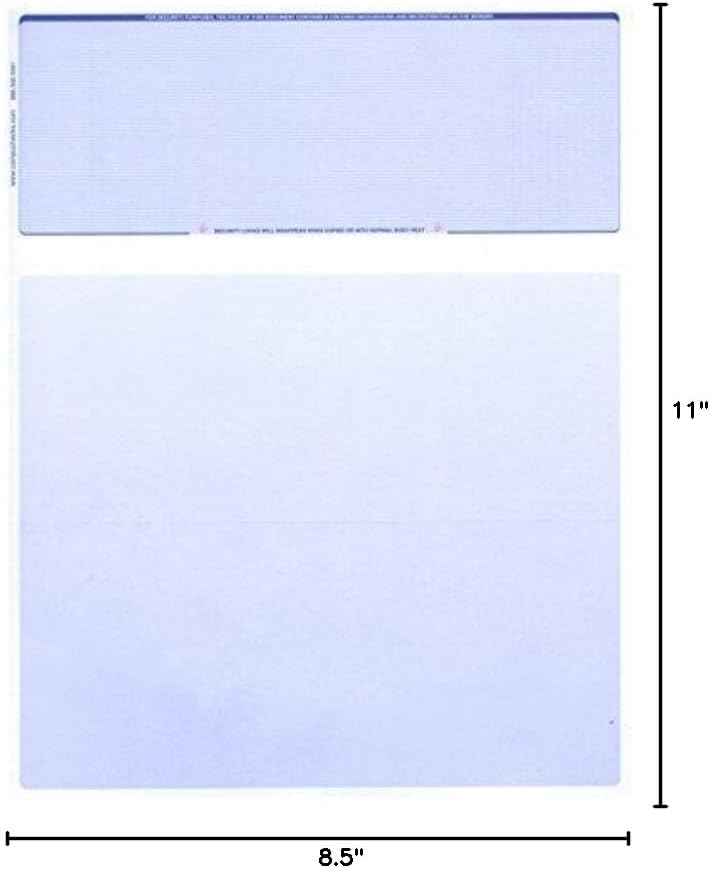 Compuchecks Blank Check Paper 500 Pack, Check on Top, QuickBooks Compatible | Blue Diamond High Security Computer Business Checks, Voucher on Bottom, 8.5x11, Works with Laser & Inkjet Printers, USA Made