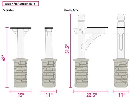 Premium Mailbox Post Set (Cross-Arm, Classic White)