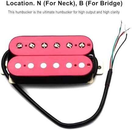 SAPHUE Alnico 5 Humbucker Pickup Double Coil Electric Guitar Pickups Set with Neck and Bridge with Prewired and Screws Parts Accessories Kit Black