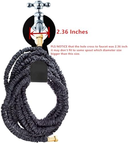 Garden Hose Hanger - Heavy Duty Metal Holder for 50ft/25ft Expandable Hose, Supports 110lbs - Portable Garage Storage