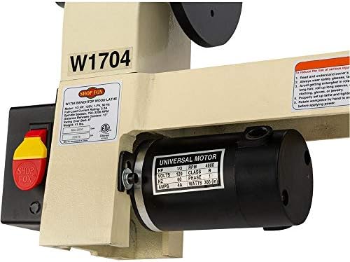 SHOP FOX W1704 1/3-Horsepower Benchtop Lathe